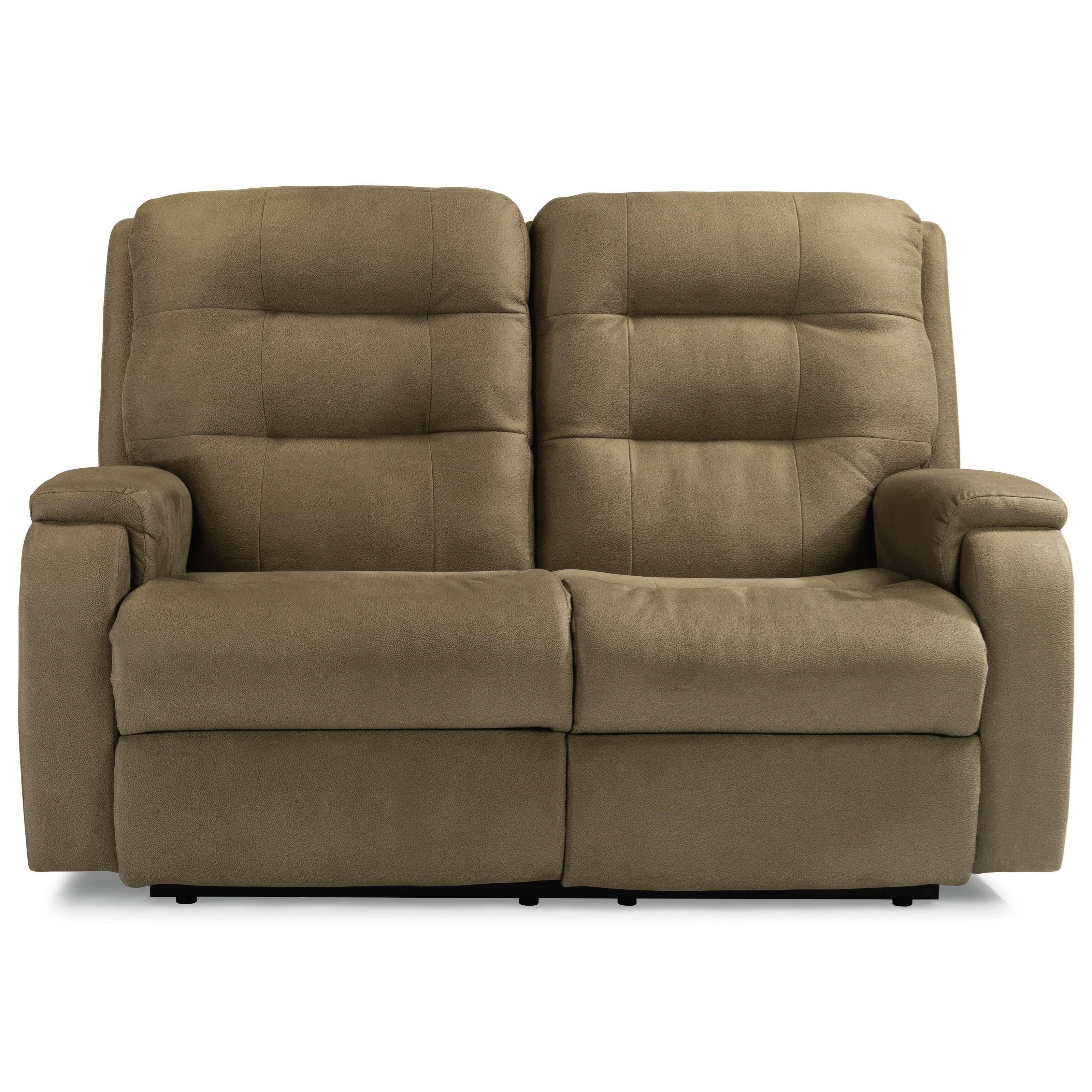 Flexsteel Arlo Contemporary Power Reclining Loveseat with Power